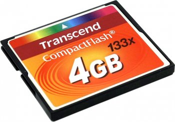 Карта памяти Transcend <TS4GCF133> CompactFlash Card 4Gb 133x