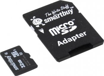 Карта памяти SmartBuy <SB32GBSDCL10-01> microSDHC 32Gb Class10 + microSD-->SD Adapter