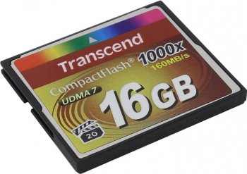 Карта памяти Transcend <TS16GCF1000> CompactFlash Card 16Gb 1000x