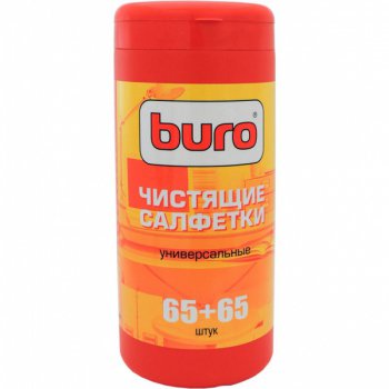 Салфетки Buro BU-Tmix, 100 шт универсальные туба 65шт влажных + 65шт сухих
