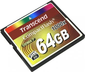 Карта памяти Transcend <TS64GCF1000> CompactFlash Card 64Gb 1000x