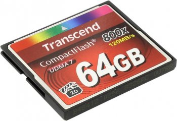 Карта памяти Transcend <TS64GCF800> CompactFlash Card 64Gb 800x