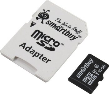 Карта памяти SmartBuy <SB32GBSDCL10U3-01> microSDHC 32Gb UHS-I U3 + microSD-->SD Adapter