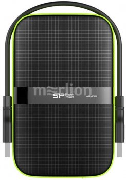 Внешний жесткий диск Silicon Power USB 3.0 4Tb SP040TBPHDA60S3K A60 Armor 2.5" черный/зеленый