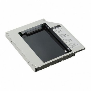 Адаптер HDD/SSD (optibay) AgeStar <SSMR2S-1A> шасси для 2.5” SATA HDD 9.5мм для установки в SATA 9.5мм отсек оптического привода ноутбука