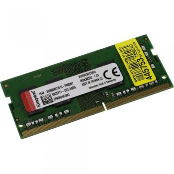 Оперативная память для ноутбуков Kingston <KVR32S22S6/4> DDR4 SODIMM 4Gb <PC4-25600> CL22 (for NoteBook)