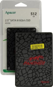 Твердотельный накопитель (SSD) 512 Gb SATA 6Gb/s Apacer AS350 Panther <AP512GAS350-1> 2.5" 3D TLC