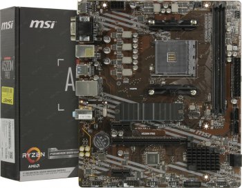 Материнская плата MSI A520M PRO (RTL) AM4 <A520> PCI-E Dsub+HDMI+DP GbLAN SATA MicroATX 2DDR4