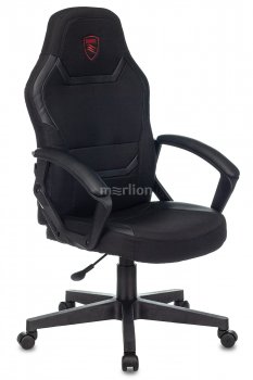 Кресло для геймера Zombie 10 черный ткань/экокожа крестов. пластик