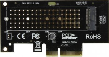 Адаптер PCI-E/M.2 (NGFF) KS-is <KS-526> M.2 -> PCI-Ex4 (2230/2242/2260/2280)