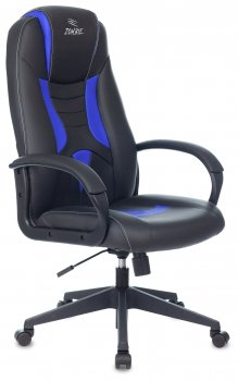 Кресло для геймера Zombie 8 черный/синий эко.кожа крестовина пластик