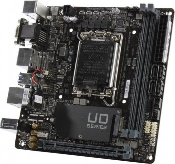 Материнская плата GIGABYTE H610I DDR4 (RTL) LGA1700 <H610> PCI-E Dsub+HDMI+2xDP GbLAN SATA Mini-ITX 2DDR4