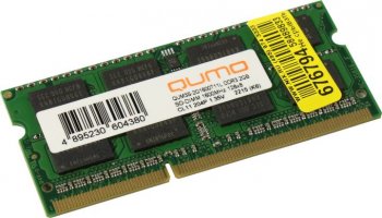 Оперативная память для ноутбуков QUMO DDR3 SODIMM 2GB QUM3S-2G1600T11L PC3-12800, 1600MHz, 1.35V