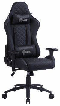 Кресло для геймера Cactus CS-CHR-030BL черный эко.кожа с подголов. крестов. сталь