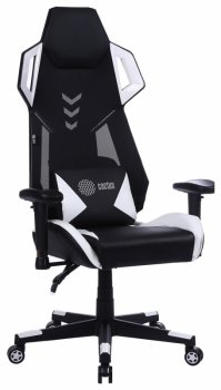 Кресло для геймера Cactus CS-CHR-090BLW черный/белый эко.кожа/сетка крестов. нейлон