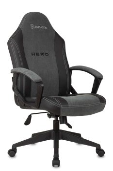 Кресло для геймера Zombie Hero серый ткань/экокожа крестов. пластик