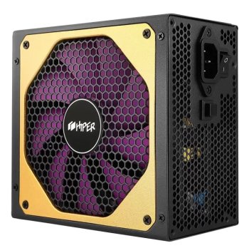 Блок питания для ПК 1300 Ватт PSU HIPER HPG-1300FM (1300W, Gold 14cm Fan, 220V input, Efficiency 93%, Modular, Black)BOX