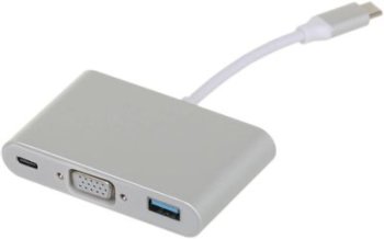 Док-станция для ноутбука Разветвитель USB-C Palmexx 1порт. серебристый (PX/HUB-057)