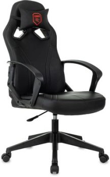 Кресло для геймера Zombie 50 черный эко.кожа крестов. пластик пластик черный