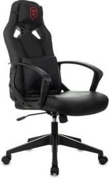 Кресло для геймера Zombie 300 черный эко.кожа крестов. пластик пластик черный