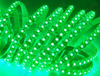 Светодиодная лента LEDPROM LP SMD 12в, зеленая 2х, (3528, 600 Led, влагозащищенная +силикон) Цена за 1 метр